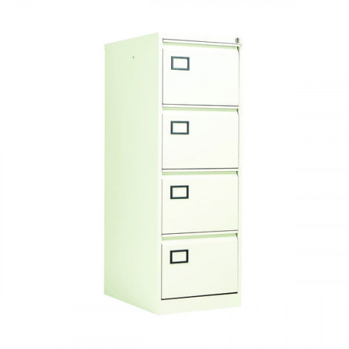 Jemini 4 Drawer Filing Cabinet Lockable 470x622x1321mm White KF78708