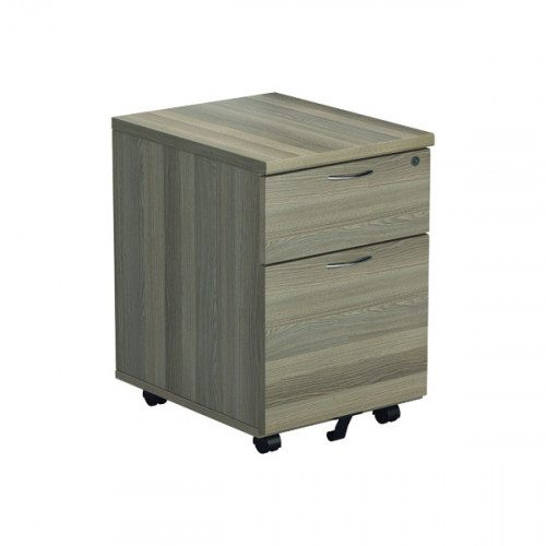 JEMINI 2 DRW MOB PED GREY OAK