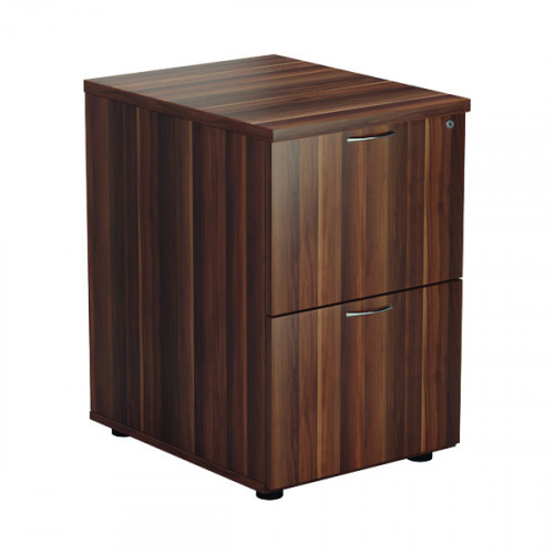Jemini 2 Drawer Filing Cabinet 464x600x710mm Walnut KF78956
