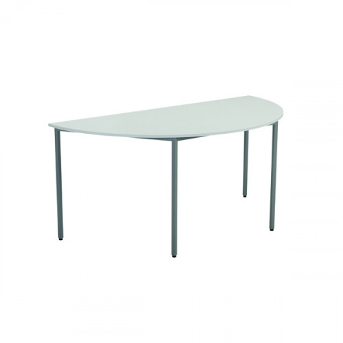 Jemini Semi Circular Table 1600x800x730mm White KF79033