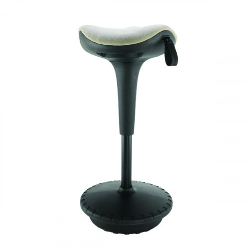 Jemini Height Adjust Sit/Stand Sway Wobble Stool 330x330x660-840mm Black/Grey KF79444