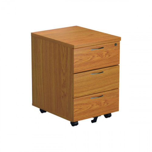 JEMINI 3DRW MOBILE PEDESTAL NOVA OAK