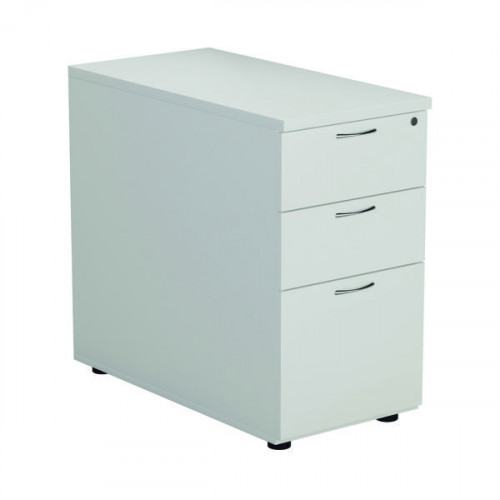 FIRST 3 DRW DESK HIGH PEDESTAL WHITE