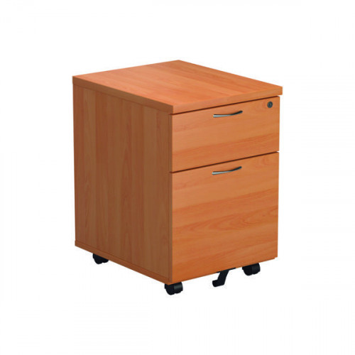 FIRST 2 DRAWER MOBILE PEDESTAL BEECH