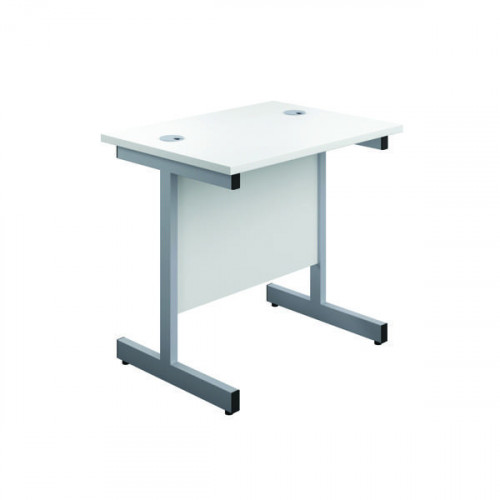 JEMINI SINGLE RECT DESK 800 WHITE