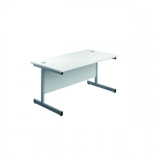 JEMINI RECT DESK 1200 WHITE/SILVER