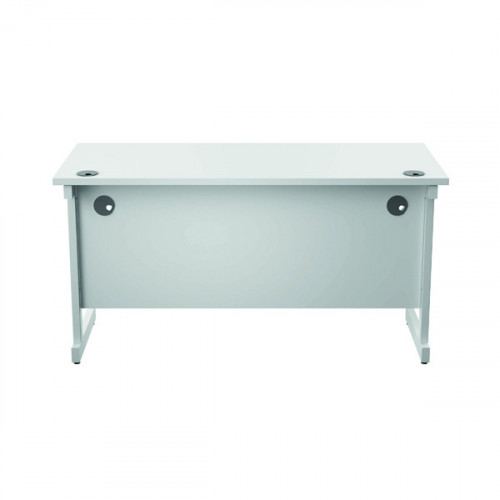 Jemini Single Rectangular Desk 1400x600x730mm White/White KF800614