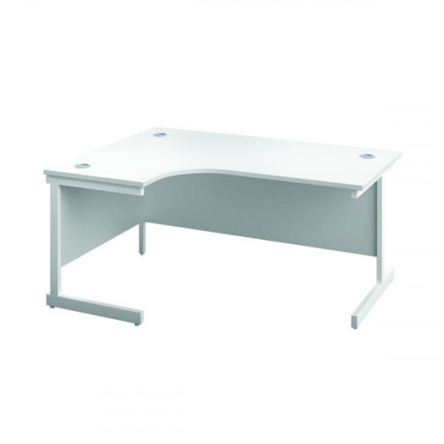 FIRST RADIAL LH DESK 1800 WHT/WHT
