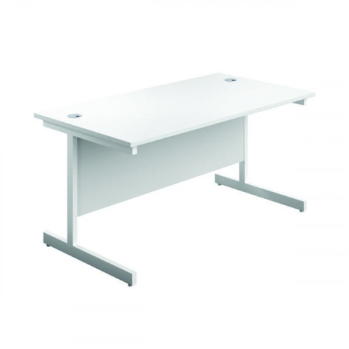 FIRST RECT DESK 1600 WHITE/WHITE
