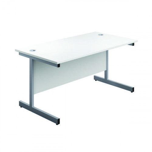 FIRST DESK 3 DRW PED 1600 WHITE/SLV