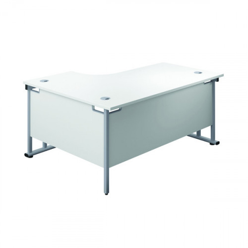 JEMINI RDL RH CANTILEVER DESK WHITE