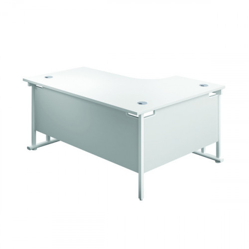 JEMINI RDL LH CANTILEVER DESK WHITE