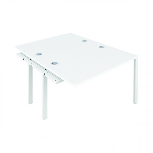 JEMINI 2P EXT BENCH DESK WHITE