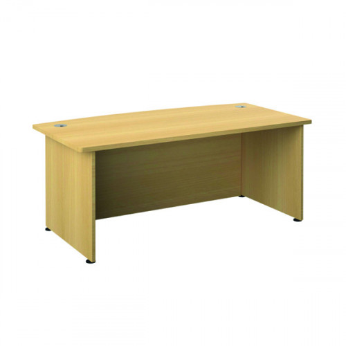 AVIOR BOW FRONT EXEC DESK N/OAK