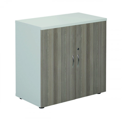 JEMINI CUPBOARD 800X450 WHT/GREY OAK