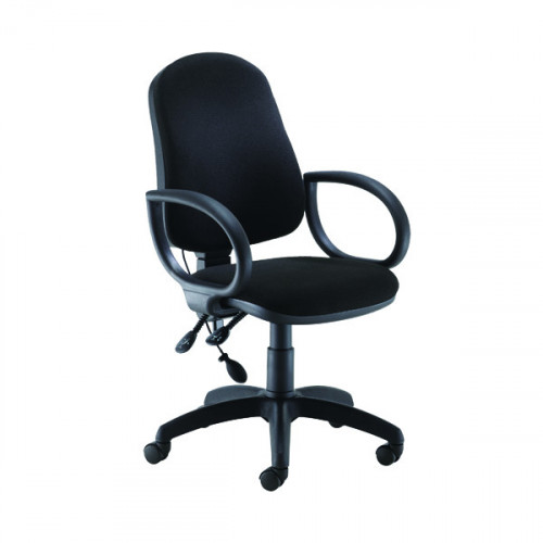 Jemini Intro High Back Posture Chair with Fixed Arms 640x640x990-1160mm Black KF822776