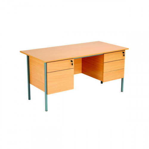 SERRION DBL PED 4LEG DESK ELLMAU BCH