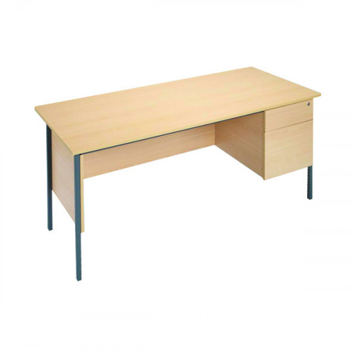 FF JEM INTRO 4LEG DESK 2D PED 1800F OAK