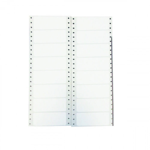 Q-Connect Computer Label 89x36mm 1 Across The Web 8 Per Fanfold White (Pack of 8000) KF89361