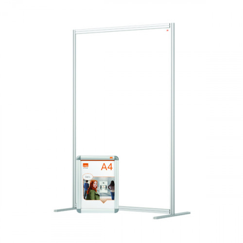 Nobo Modular Free Standing Room Divider Acrylic 1200x50x1800mm Clear KF90382