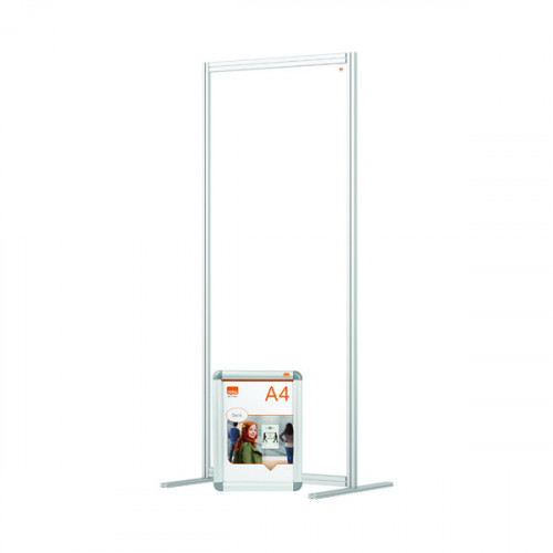 Nobo Modular Free Standing Room Divider Acrylic 800x50x1800mm Clear KF90383