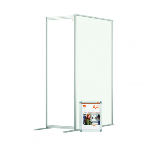 Nobo Modular Free Standing Room Divider Acrylic Extension 600x50x1800mm Clear KF90387