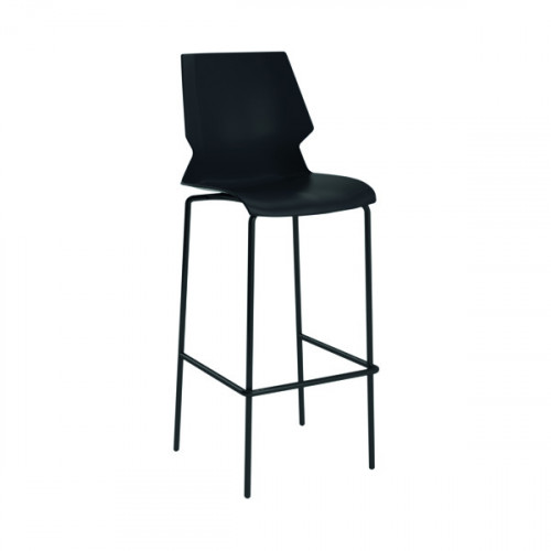 Jemini Uni High Stool 510x595x1115mm Black/Grey KF90520