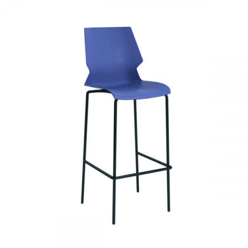 Jemini Uni High Stool 510x595x1115mm Blue/Grey KF90521