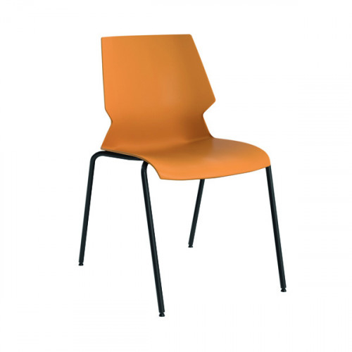 Jemini Uni 4 Leg Chair 530x570x855mm Yellow/Grey KF90713