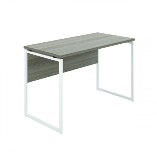 Jemini Soho Square Leg Desk 1200x600x770mm Grey Oak/White KF90771