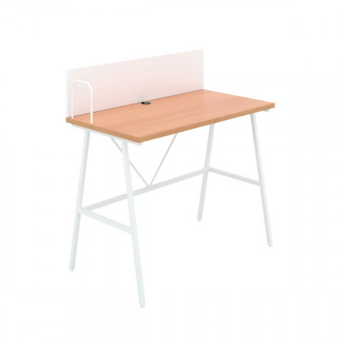 Jemini Soho Desk with Backboard 1000x540x1250mm Beech/White KF90773