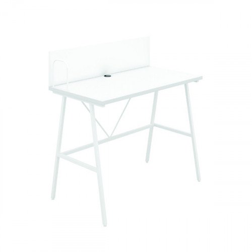 Jemini Soho Desk with Backboard 1000x540x1250mm White/White KF90776