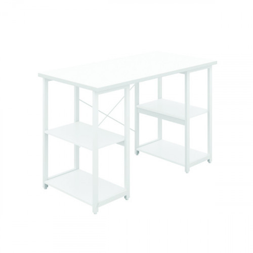 Jemini Soho Desk 4 Straight Shelves 1200x600x770mm White/White KF90784