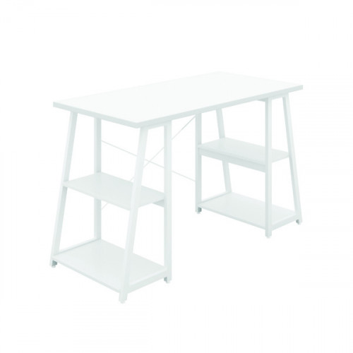 Jemini Soho Desk 4 Angled Shelves 1300x600x770mm White/White KF90792
