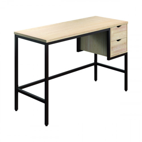 Jemini Soho Computer Desk with 2 Drawers 1200mm Oak/Brown KF90844