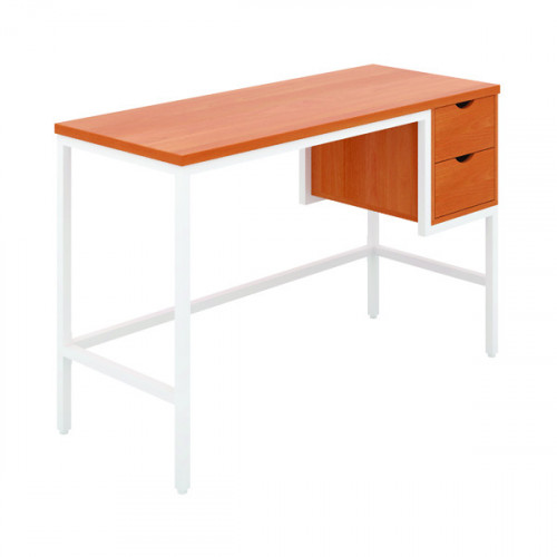 Jemini Soho Computer Desk with 2 Drawers 1200x480x770mm Beech/White KF90927