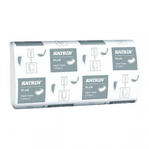 Katrin C-Fold Plus Hand Towels 2-Ply White (Pack of 2400) 344388
