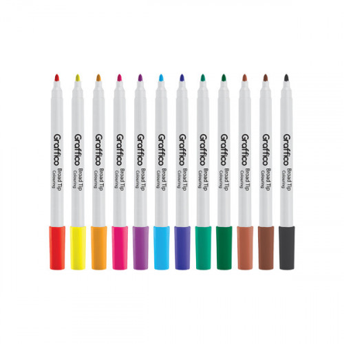 Graffico Funliner Colouring Pen Assorted (Pack of 36) 6107/36