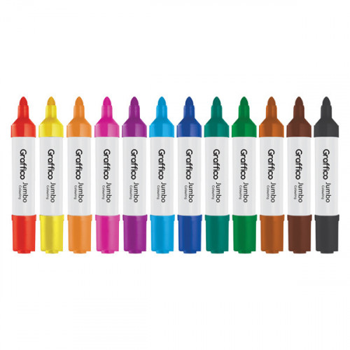 Graffico Jumbo Marker Assorted (Pack of 48) 6190/48