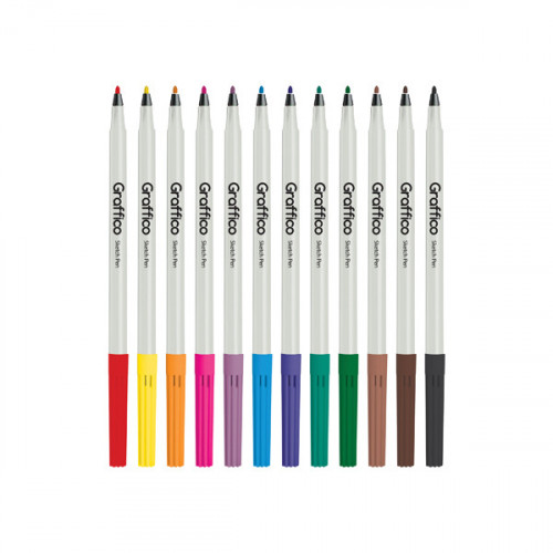 Graffico Slim Colouring Pen Assorted (Pack of 576) 6101/576
