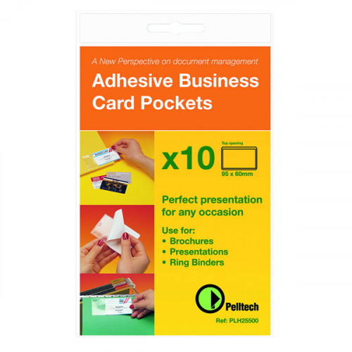 BUSINESS CARD PKT 60X95MM SIDE PK10