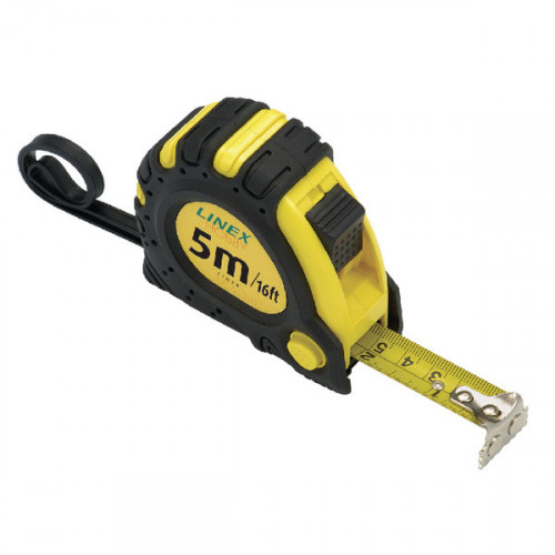 Linex 5 Meter Tape Measure Black/Yellow 100411025