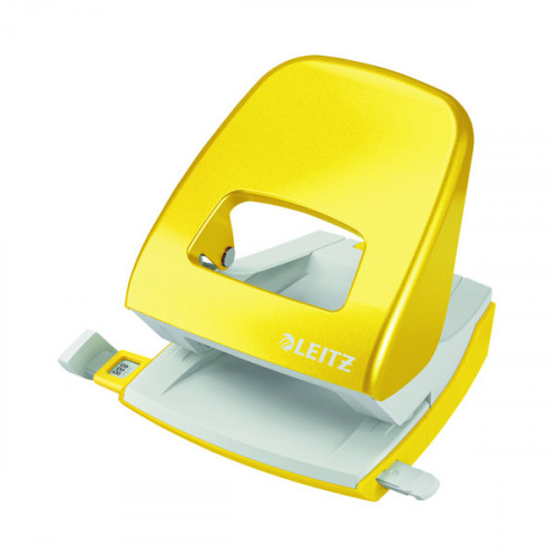 LEITZ WOW OFFICE HOLE PUNCH YELLOW