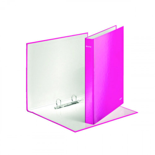 Leitz Wow 2 D-Ring Binder 25mm A4 Plus Pink (Pack of 10) 42410023