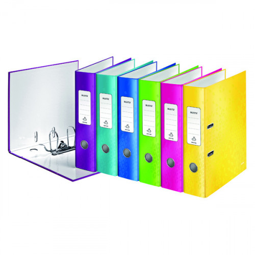 LEITZ WOW LACH A4 80MM AST PK10