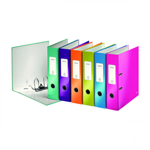 Leitz Wow 180 Lever Arch File 50mm A4 Assorted (Pack of 10) 10061099