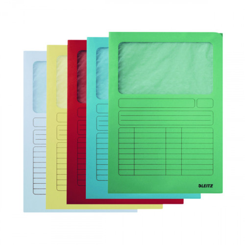 Leitz Window Folder A4 160gsm Assorted Pack Of 100 3950-00-99