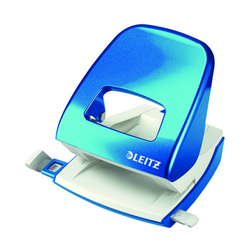 LEITZ WOW OFFICE HLE PCH METAL BLUE