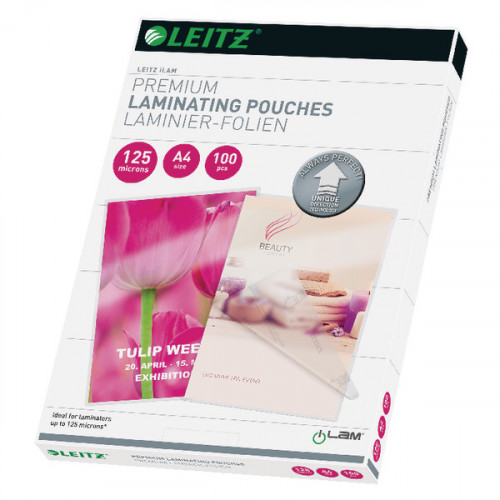LEITZ ILAM POUCH UDT A4 125MIC PK100