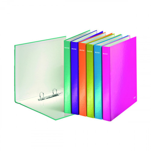 Leitz WOW 2 D-Ring Binder A4 Plus 25mm Ice Blue (Pack of 10) 42410051